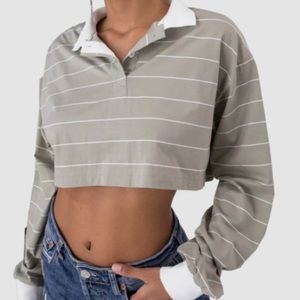 Cropped Sage Green long Sleeve